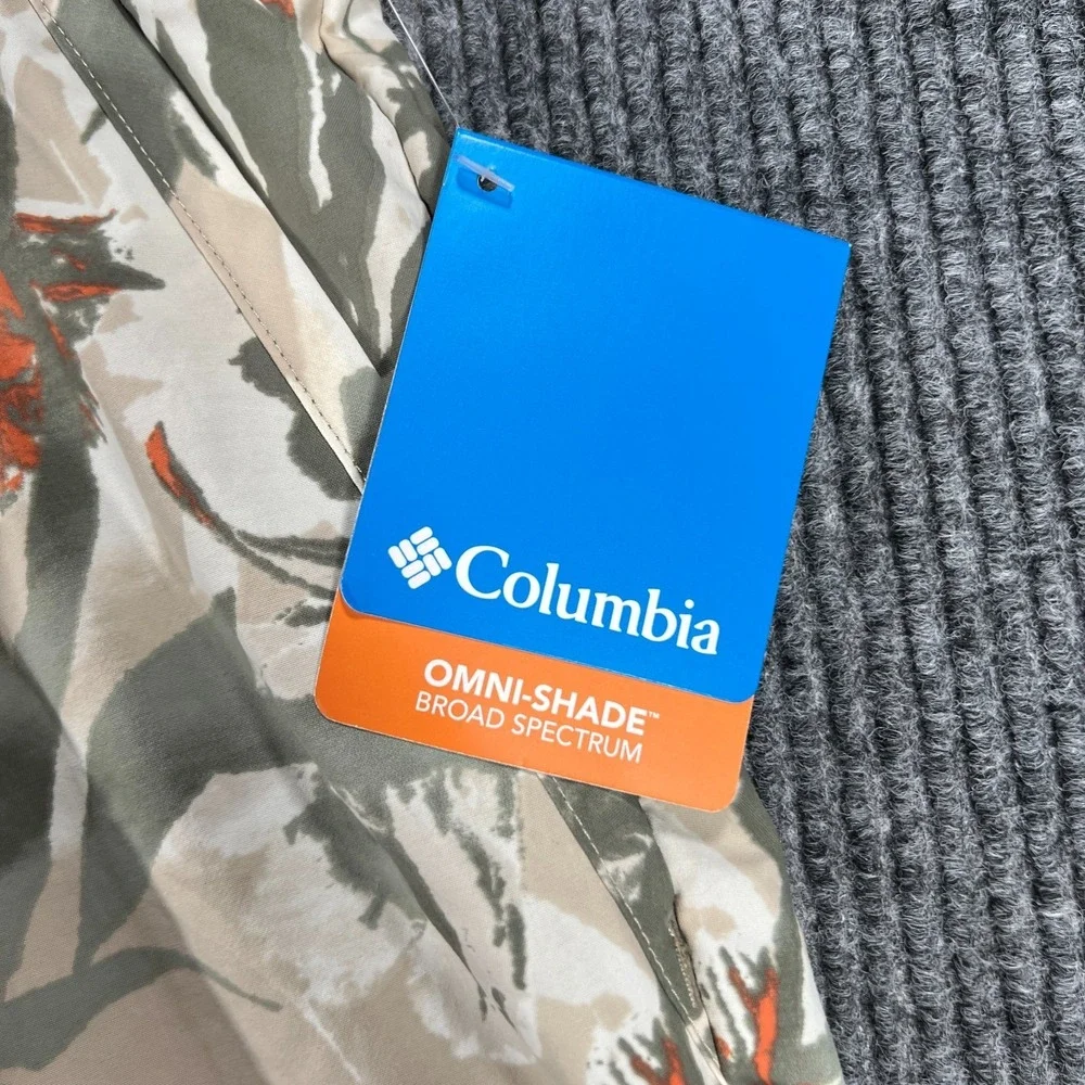 Columbia Summer Dry Shorts Mens Large Green‎ Floral Lined Swim Beach Ocean New